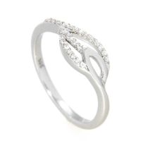 Ring Silber 925 rhodiniert Weite 58