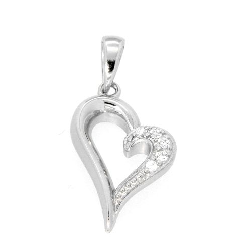 Herzanhänger Silber 925 rhodiniert