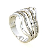 Ring Silber 925 rhodiniert Weite 66 Zirkonia