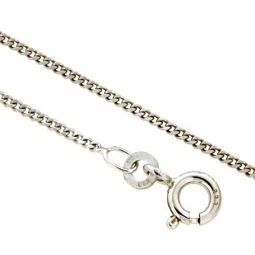 Panzerkette (P40diam.) Weißgold 333 50 cm 2-fach diamantiert