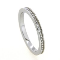 Ring Silber 925 rhodiniert Weite 56