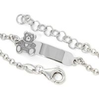 Ident-Armband Silber 925 rhodiniert 