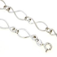 Fußkette Silber 925 rhodiniert 24 cm + 2 cm 