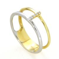 Ring Gold 333 Weite 56 bicolor