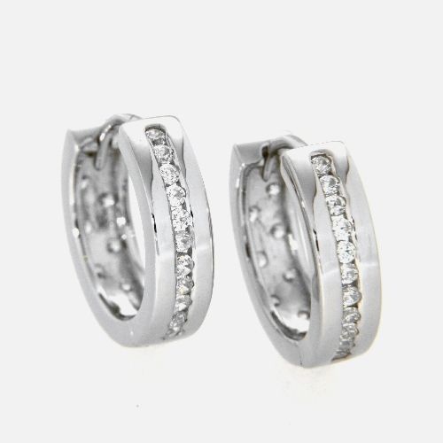 Scharniercreolen Silber 925 rhodiniert