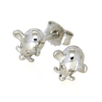 Ohrstecker Silber 925 rhodiniert Maus 