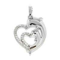 Herznhänger Silber 925 rhodiniert 