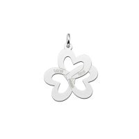 Names4ever Familien-Anhänger Silber 925 drei Herzen mit Namen