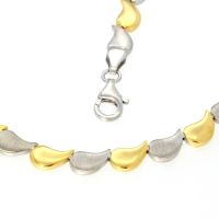 Kette Silber 925 bicolor rhodiniert & vergoldet 45 cm