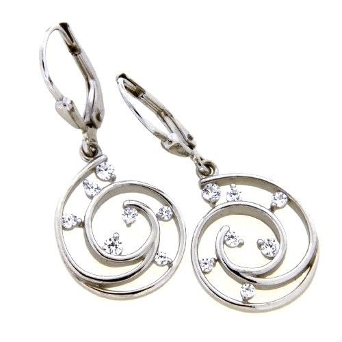Ohrpendel Silber 925 rhodiniert Zirkonia