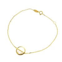 Armband Gold 333 19 cm-17 cm Perlmutt Federingverschluss