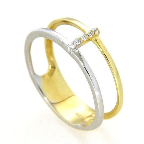 Ring Gold 333 Weite 58 bicolor