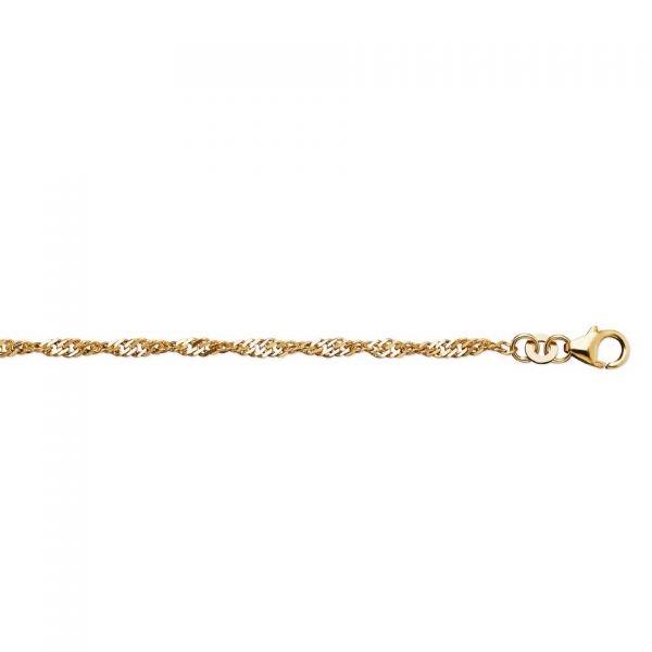 Singapurkette 2,4 mm 333 Gelbgold 50 cm