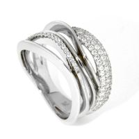 Damenring Silber 925 rhodiniert Weite 60