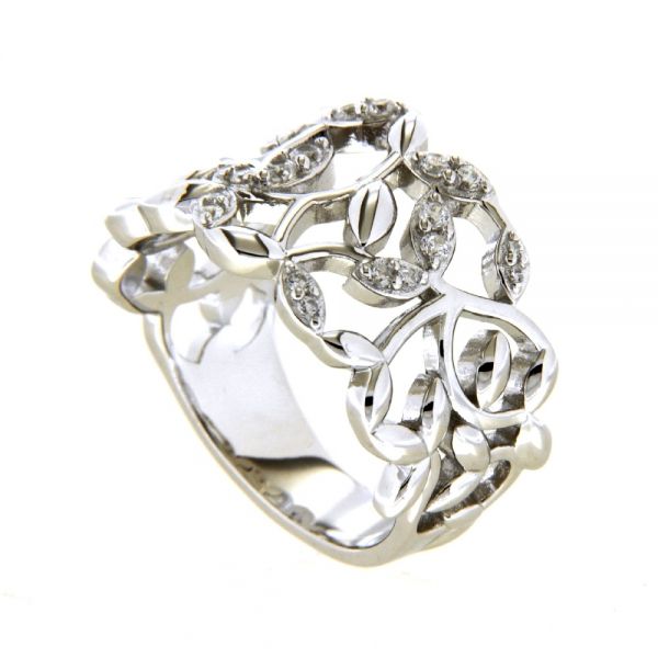 Ring Silber 925 rhodiniert Weite 62