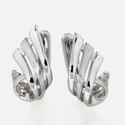 Scharniercreolen Silber 925 rhodiniert