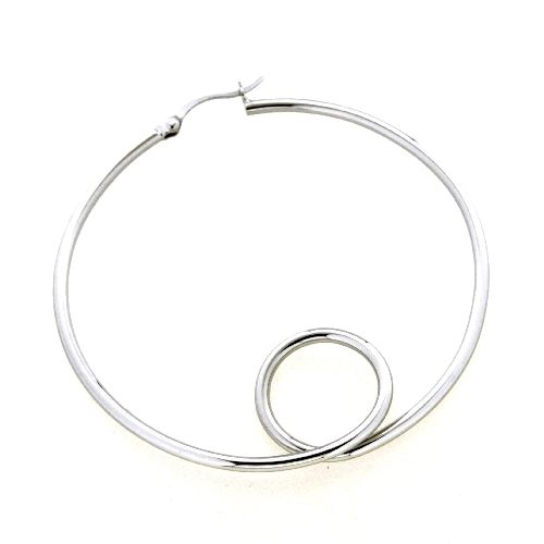 Creolen Silber 925 rhodiniert 55mm