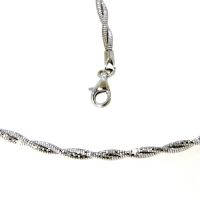 Halsreifen (Omega) Silber 925 rhodiniert 45 cm 