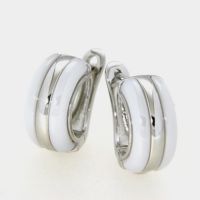 Scharniercreolen Silber 925 rhodiniert