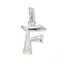 Buchstaben-Anhänger F Silber 925 rhodiniert
