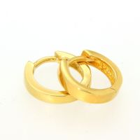 Scharniercreolen Silber 925 gelb vergoldet 2,8 mm x 12 mm kantig