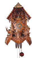 August Schwer Kuckucksuhr 8T Jaghaus Jäger Gams 90 cm 7.8830.01.P