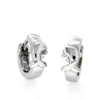 Scharniercreolen Silber 925 rhodiniert Delfin 