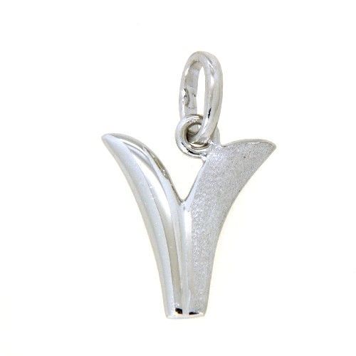 Buchstaben-Anhänger V Silber 925 rhodiniert