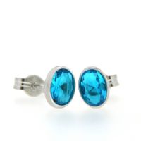 Ohrstecker Silber 925 rhodiniert türkis 