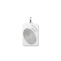 Names4ever Anhänger Silber 925 Dogtag mit Fingerabdruck und Text
