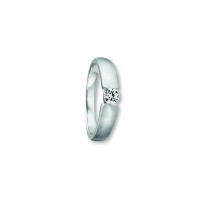 Ring Spannfassung Zirkonia 925 Silber rhodiniert Größe 60