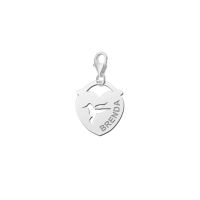 Names4ever Charm Silber 925 Herz Vogel mit Namen ZNDB011