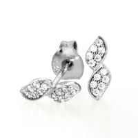 Ohrstecker Silber 925 rhodiniert Zirkonia