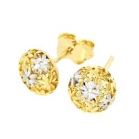Ohrstecker Gold 333 bicolor