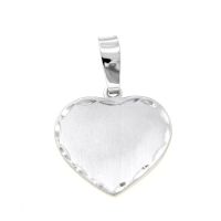 Herzgravurplatte Silber 925 rhodiniert