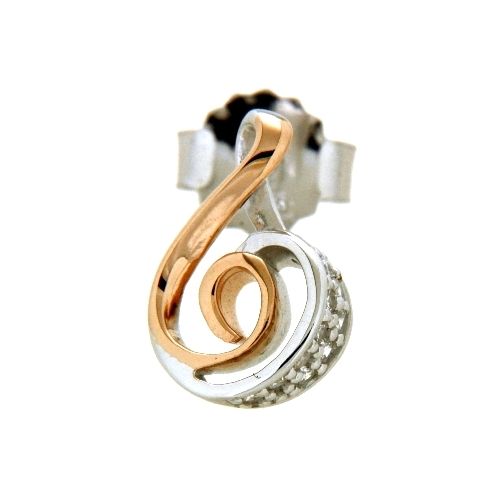Ohrstecker Silber 925 rhodiniert &amp; rosé vergoldet Zirkonia
