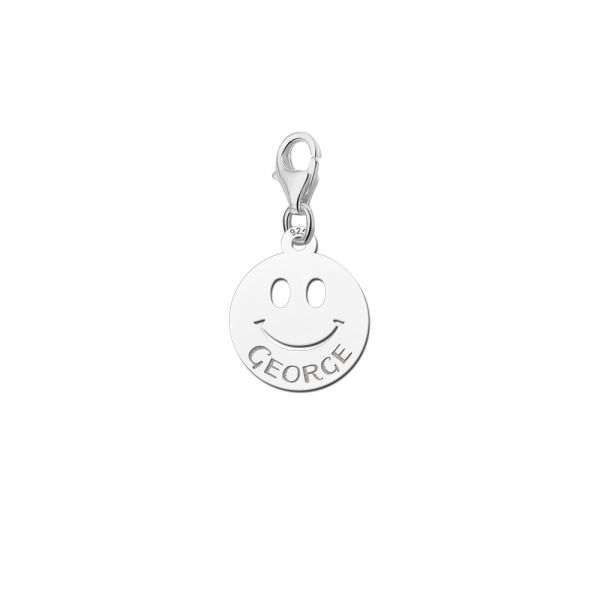 Names4ever Charm Silber 925 mit Smiley und Name ZNB44
