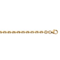 Ankerarmband diamantiert 3 mm 333 Gelbgold 21 cm