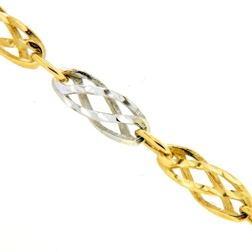 Armband Gold 333 19 cm bicolor