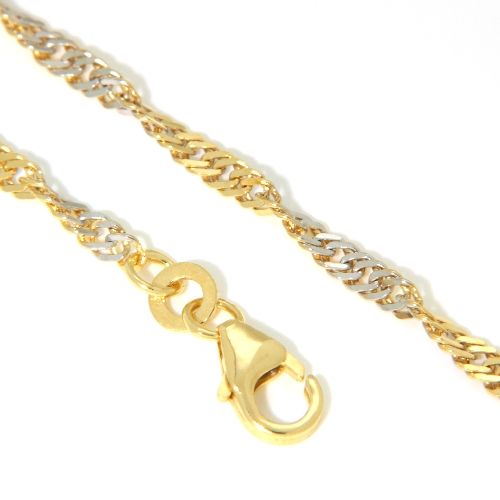 Singapurkette Gold 333 bicolor 50 cm
