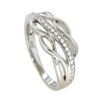 Ring Silber 925 rhodiniert Zirkonia Weite 56