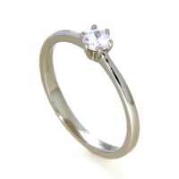 Ring Silber 925 rhodiniert Zirkonia Weite 50