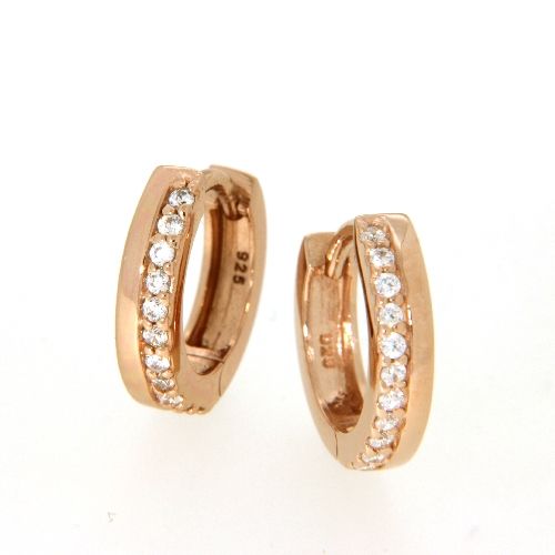 Scharniercreolen Silber 925 rosé vergoldet