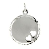 Gravurplatte Silber 925 rund 16,2mm