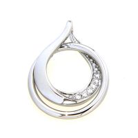 Anhänger Weißgold 585 Brillant 0,03 ct. WSI