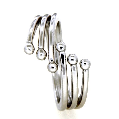 Ring Silber 925 rhodiniert Weite 56