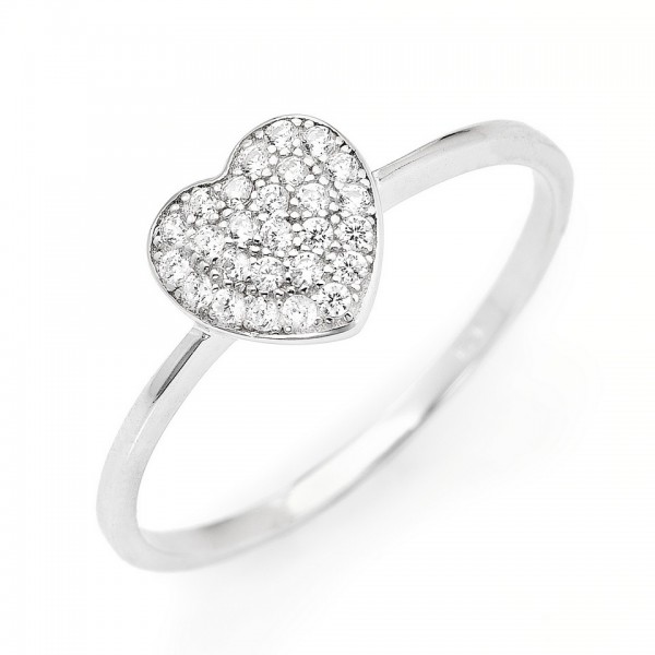 AMEN Ring Silber Herz Gr. 50 RH-10