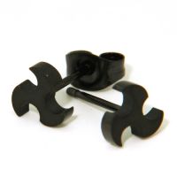 Ohrstecker Edelstahl schwarz IPB