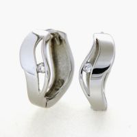 Scharniercreolen Silber 925 rhodiniert