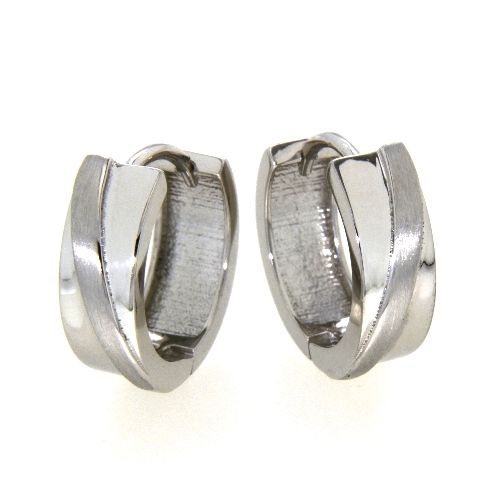 Scharniercreolen Silber 925 rhodiniert